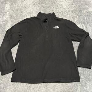 The North Face Fleece Mens Medium Lightweight Black Half Zip **